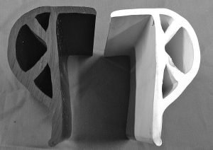 P-Shaped Rubrail, 3-1/2 inches wide by 10 feet long