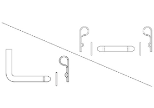 3/4"x 4 HDG Connector Pin & Hitch Clip""
