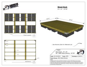 10'x16' floating wood dock